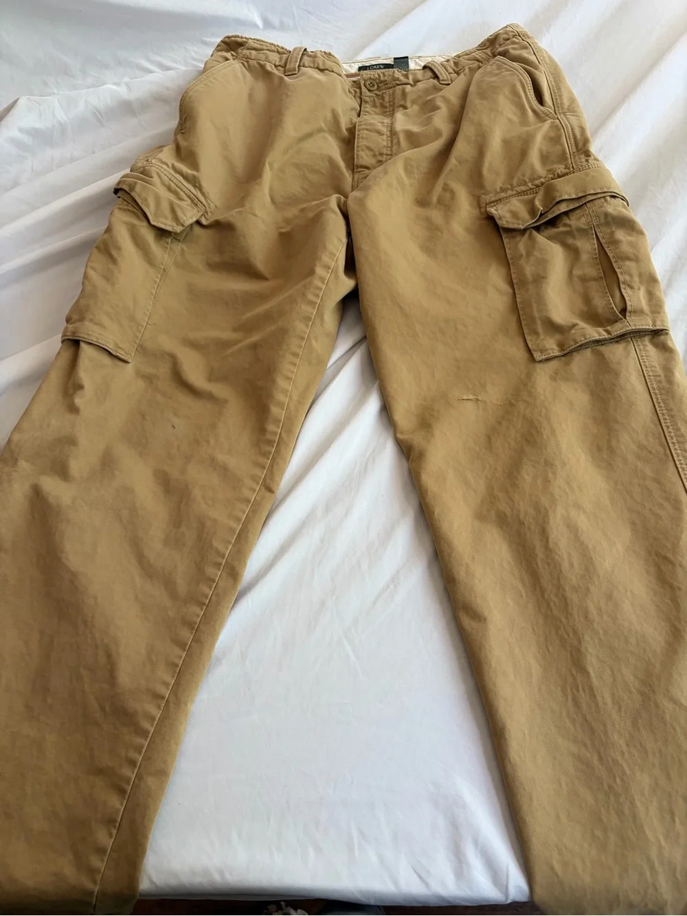 J. Crew Men's Tan Cargo Pants - Utility Style Size 34x34